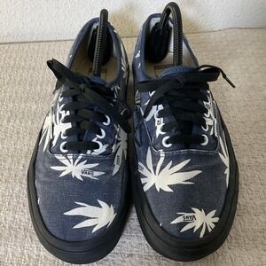 Vans Authentic Custom Blue 420 Peace Leaf Cannabis Marijuana Sneakers Womens 9.5